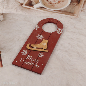 Wholesale Wood Christmas Door Knob Hanger Decorations