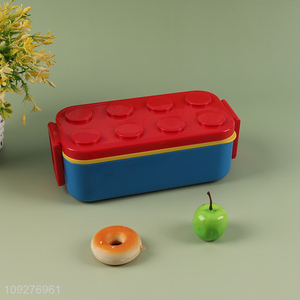 Good selling building block food container lunch box wholesale