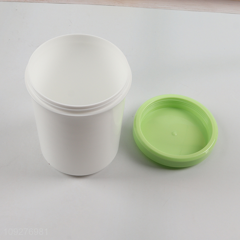 Online wholesale portable plastic food container salad cup with handle