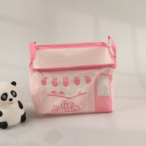 New arrival pink home storage basket storage container with handle