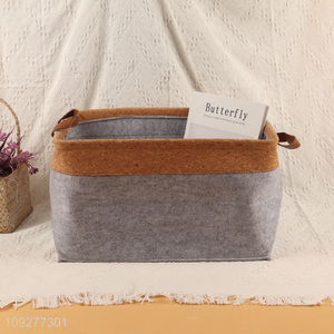 Latest products rectangle storage basket storage container with handle