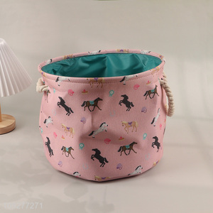 Hot items polyester printed storage basket storage container with handle