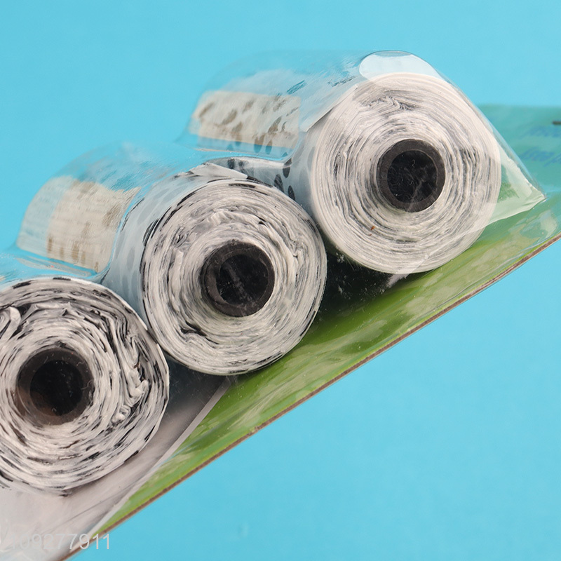 Top selling 3rolls outdoor pet dog poop bags set