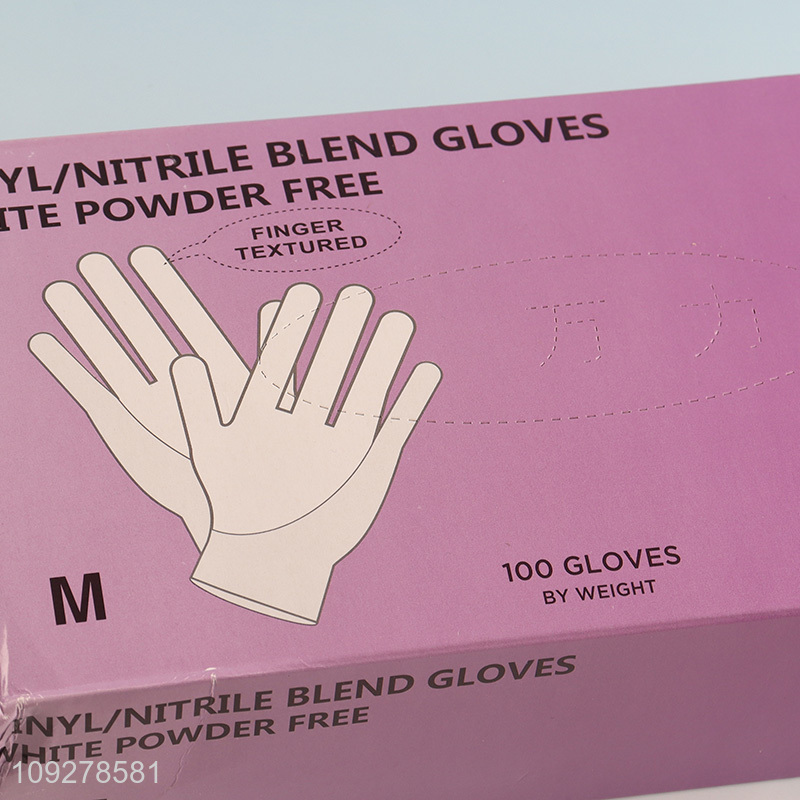 Hot items hand protection vinyl nitrile blend gloves