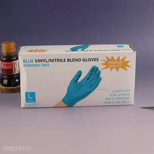 Popular products latex free white vinyl nitrile blend gloves
