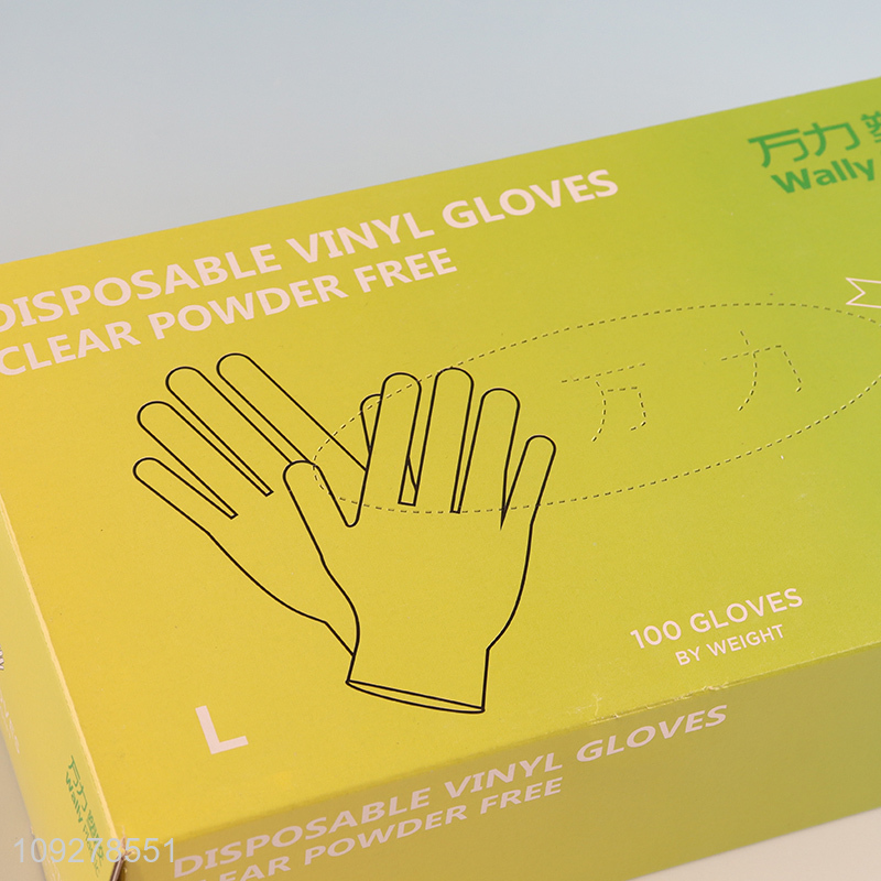 New product clear powder free disposable vinyl gloves for sale