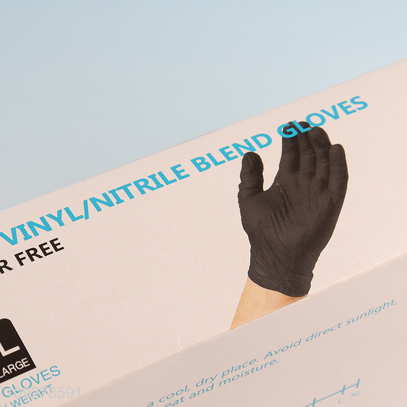 Good selling powder free vinyl nitrile blend gloves wholesale