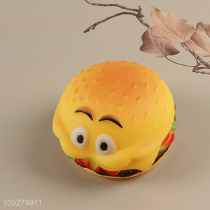 Hot products hamburger shape tpr pet chew toys teething toys