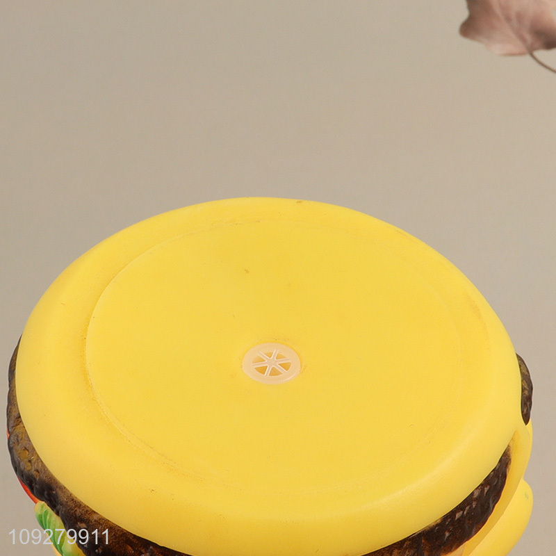 Hot products hamburger shape tpr pet chew toys teething toys
