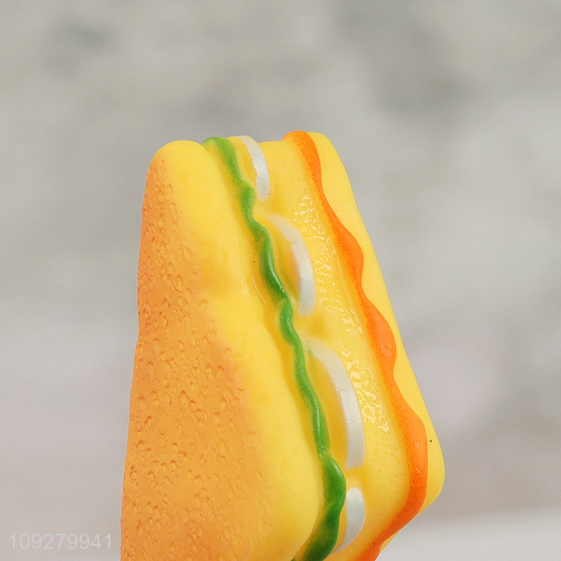 Low price sandwich shape tpr pet chew toys teething toys