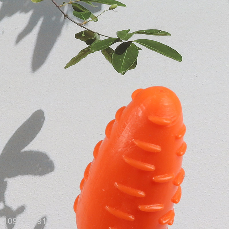 China supplier carrot shape tpr pet chew toys teething toys