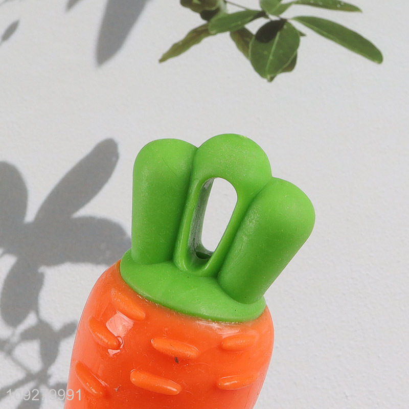 China supplier carrot shape tpr pet chew toys teething toys
