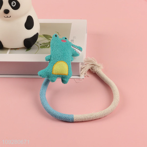Yiwu market cartoon pet chew toys teething toys with cotton rope