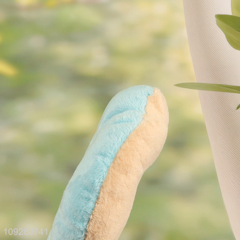 Low price donut shape plush pet chew toys teething toys