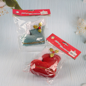Low price 2pcs christmas boots christmas hanging ornament decoration for sale