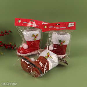 Low price mini christmas boots christmas hanging ornament decoration