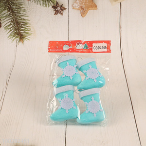 Online wholesale 4pcs christmas boots christmas hanging ornament decoration