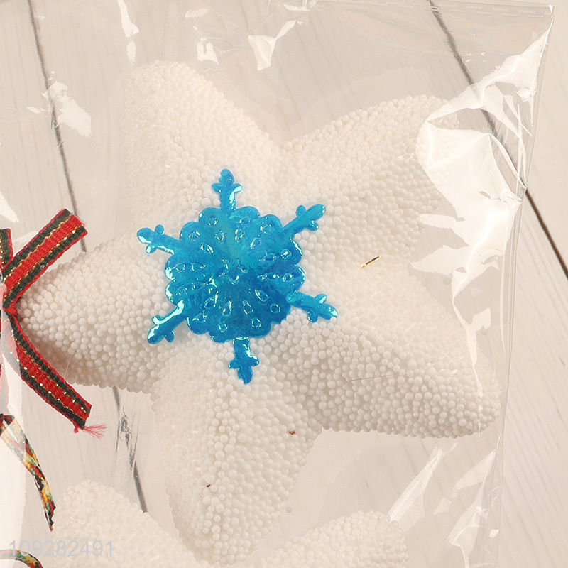 Top quality foam star christmas hanging ornament decoration for xmas tree