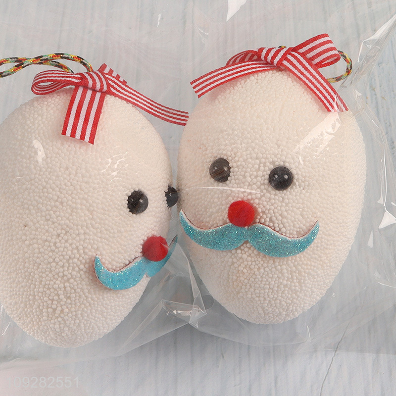 New arrival 2pcs foam christmas hanging ornament decoration