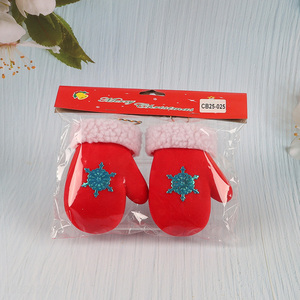 Low price 2pcs foam gloves christmas hanging ornament decoration