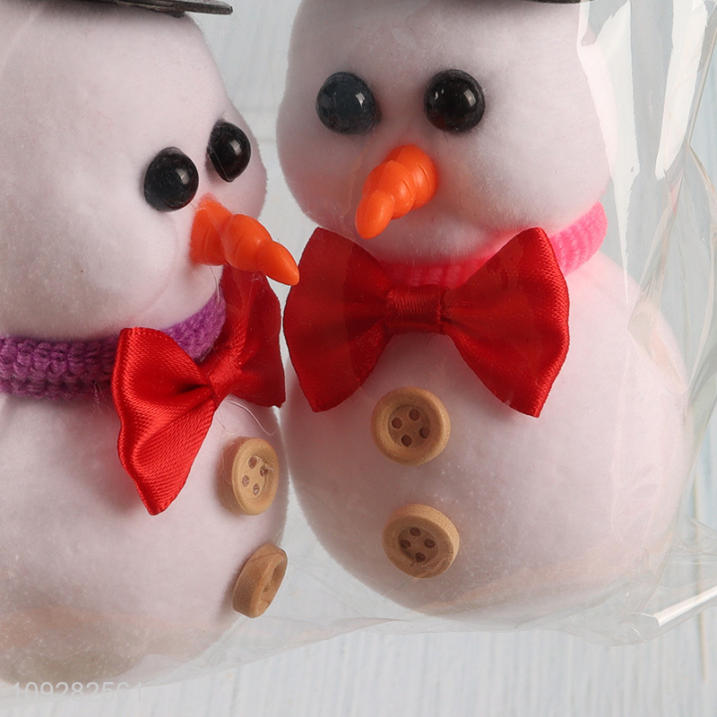 Factory price 2pcs foam snowman christmas hanging ornament decoration