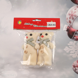 Online wholesale 2pcs foam bear christmas hanging ornament decoration
