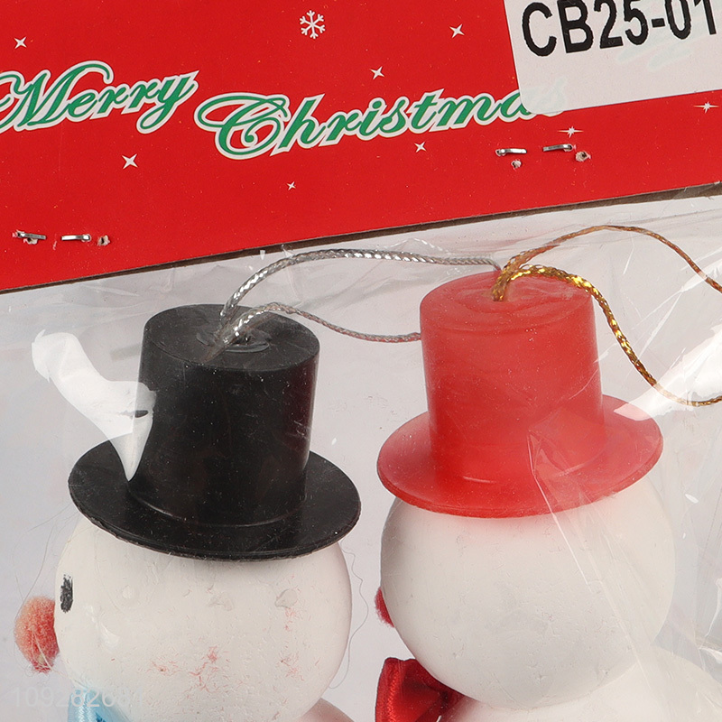 Hot selling 2pcs foam snowman christmas hanging ornament decoration