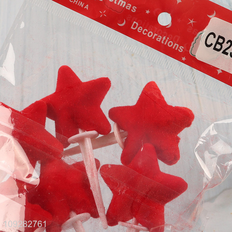 China supplier 6pcs christmas decoration christmas cake topper for sale