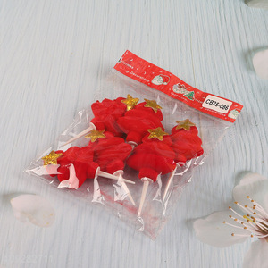 Good selling 6pcs christmas decoration christmas cake topper