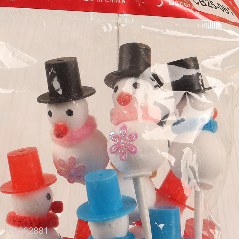 Factory direct sale snowman christmas decoration christmas cake topper