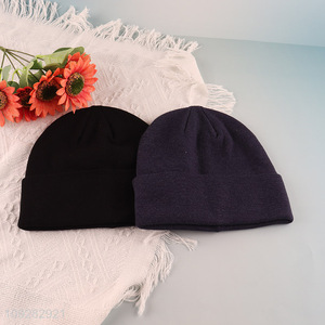China factory winter warm knitted hat beanies hat for sale
