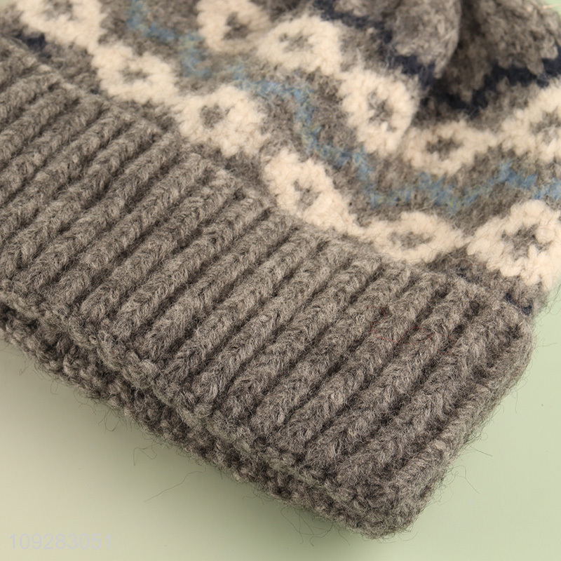 China supplier warm winter knitted hat beanies hat for men women