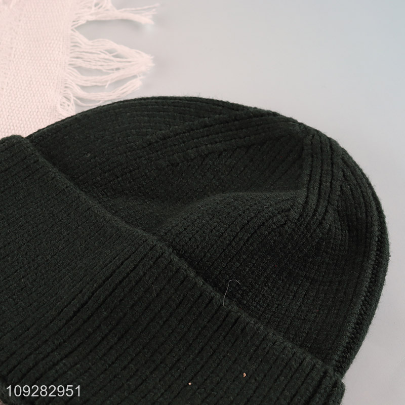 Hot selling fashion winter knitted hat beanies hat wholesale