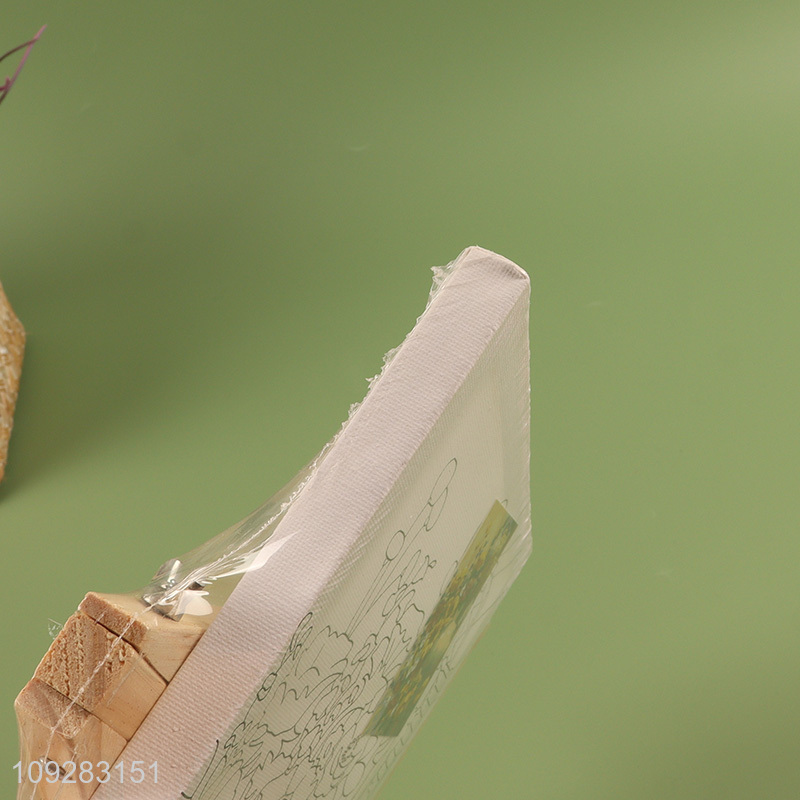 Top products flower pattern painting stretched canvas frame with holder