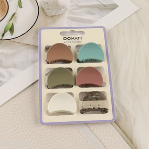 Top products multicolor 6pcs hair claw clips hairpin set