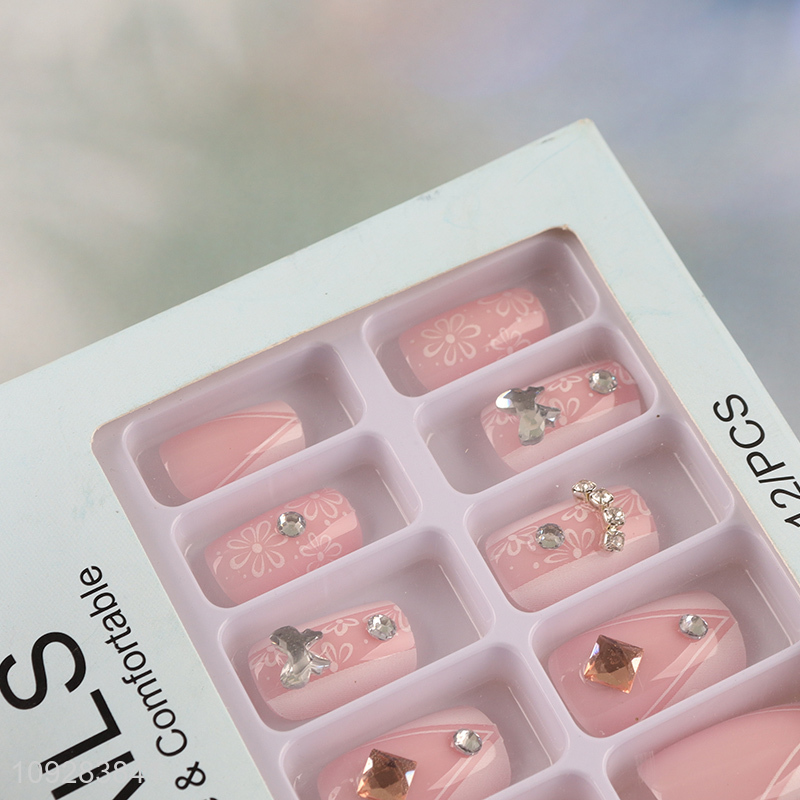 Low price natural comfortable nail decoration fake nail set
