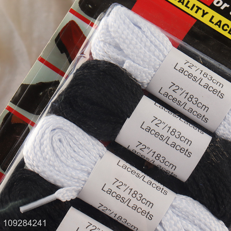 Online wholesale black white anti-slip sports shoes laces