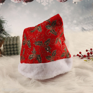 China products polyester christmas hat Santa hat for sale