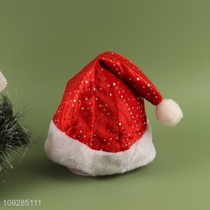 China wholesale polyester christmas hat Santa hat for party