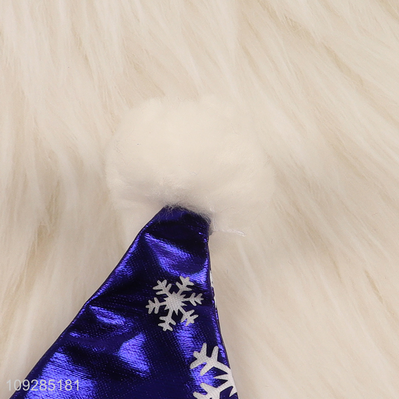 Factory wholesale multicolor snowflakes christmas hat Santa hat