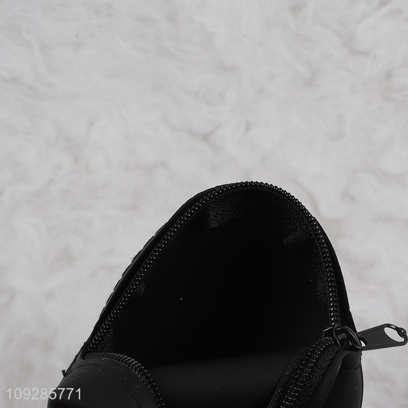 Top quality round black silicone coin purse change purse