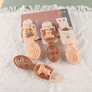Top quality cartoon bear anti-staic hair comb hair brush