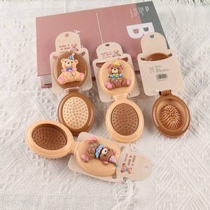Good quality girls hair comb hair brush with makeup mirror