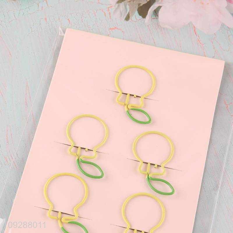 Factory price creative 5pcs iron paper clips set