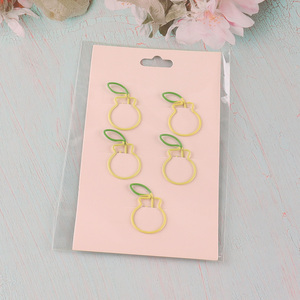 Factory price creative 5pcs iron paper clips set