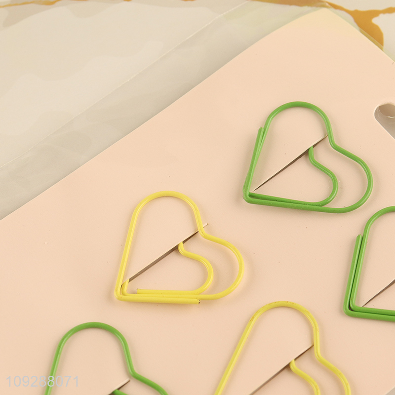 Top products heart shape iron paper clips set