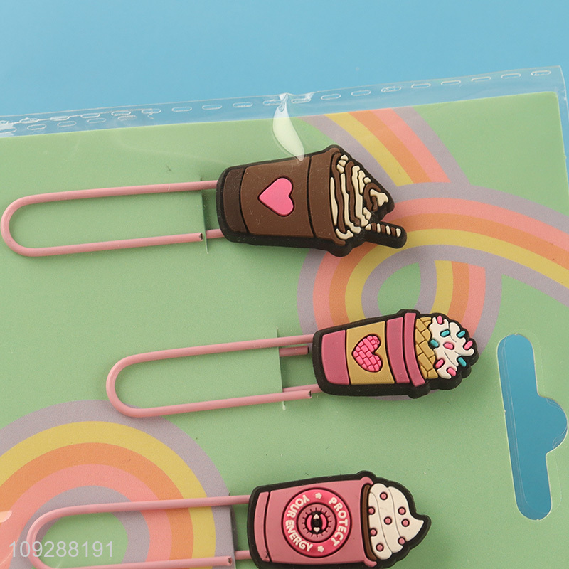 Low price dessert series iron paper clips set for sale