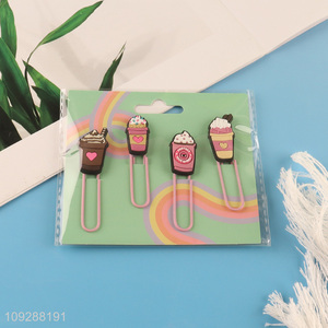 Low price dessert series iron paper clips set for sale