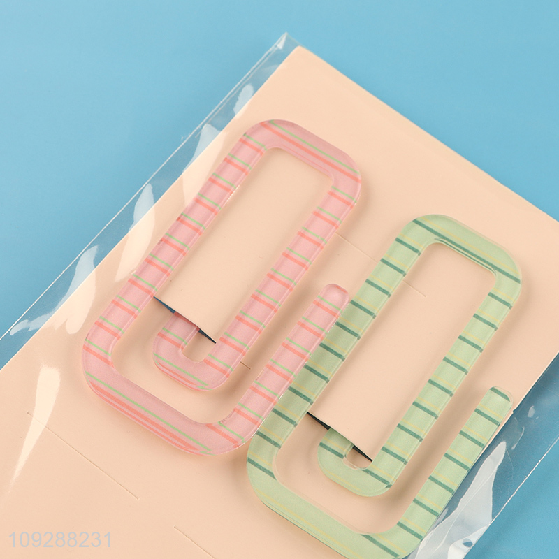 Latest products multicolor metal stationery paper clips bookmark