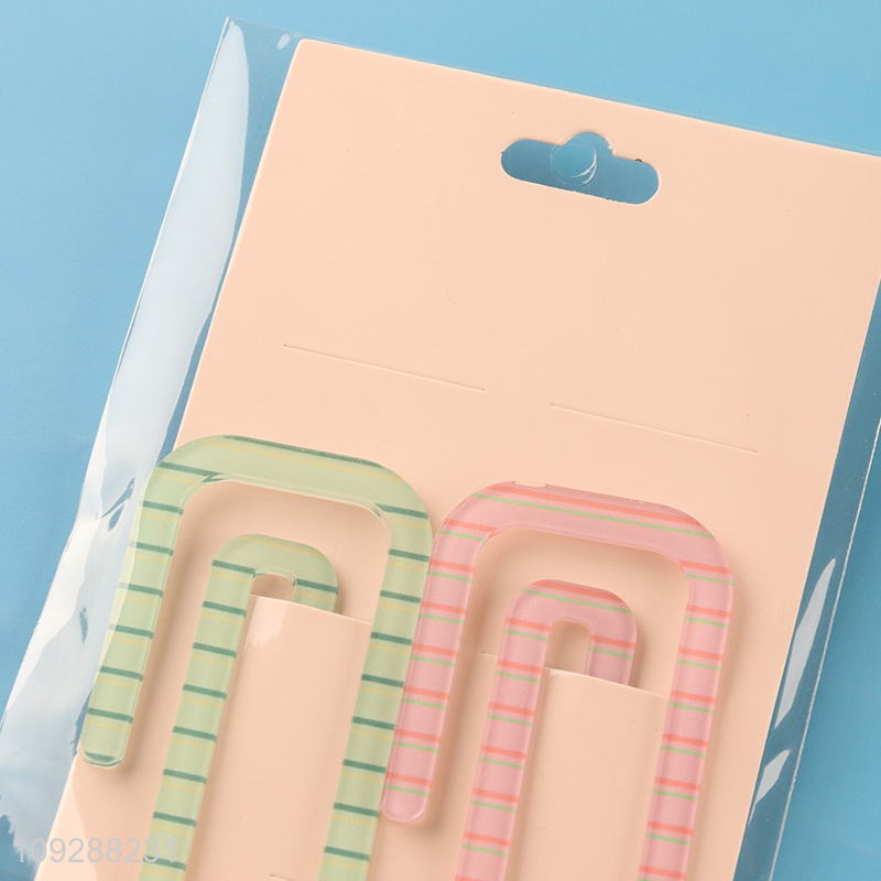 Latest products multicolor metal stationery paper clips bookmark